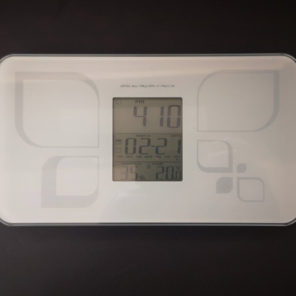 Mini Digital Scale Battery Operated Displays Time + Other Information Working